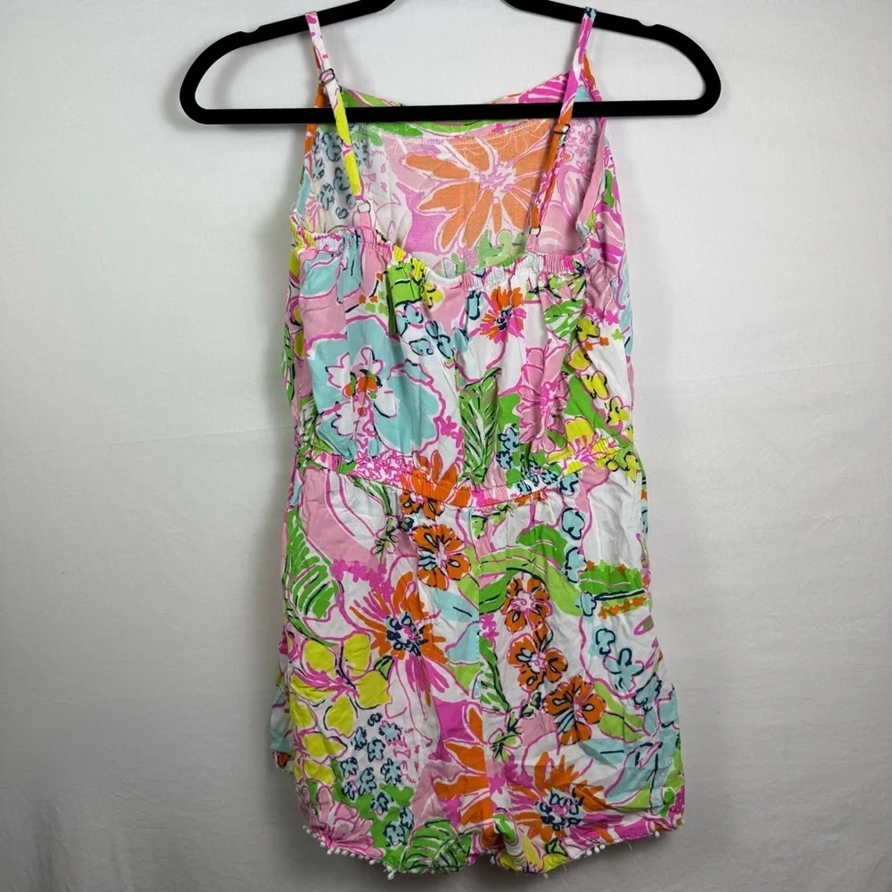 Lilly Pulitzer Pink and Green Floral Dress Size XL